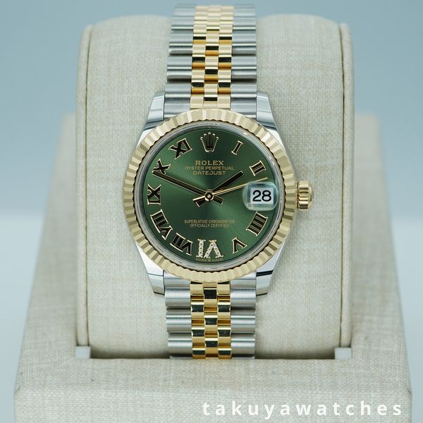FSOT:BNIB Rolex 278273 DATEJUST 31 OLIVE GREEN DIAL JUBILEE…