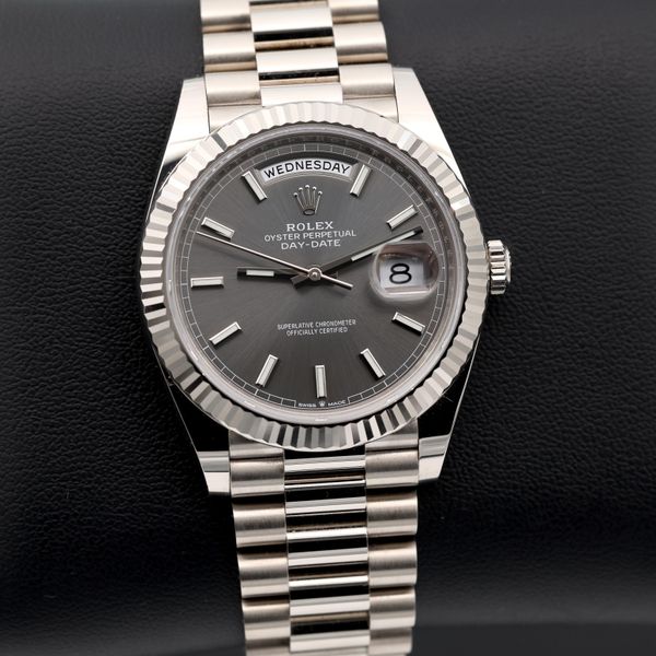 [WTS] Rolex Day Date. 40mm. White Gold. Ref: 228239. Grey D…