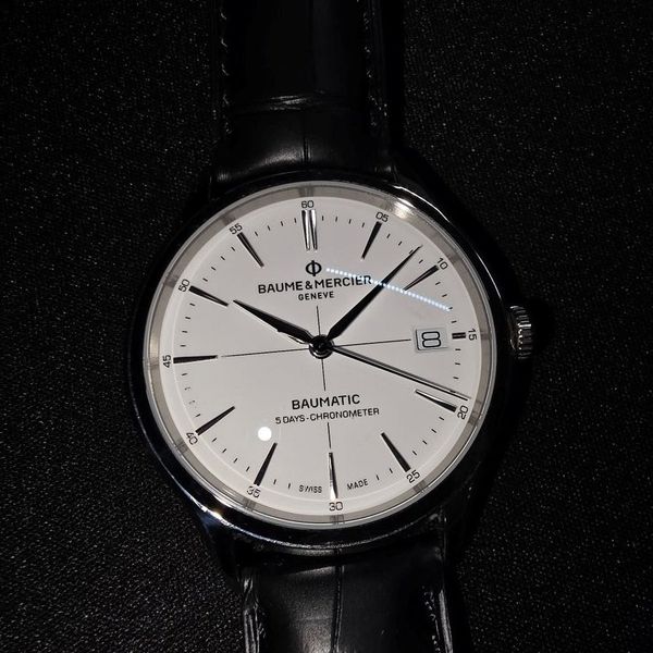 FS: Baume & Mercier Clifton Baumatic White Dial (M0A10518) …