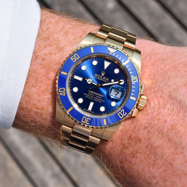 [WTS] 2018 Rolex Submariner Date 40mm 18K Yellow Gold Blue …