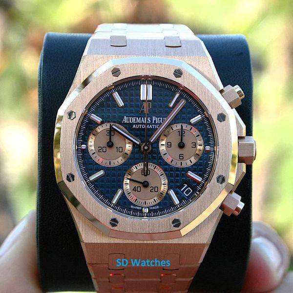 FS: AUDEMARS PIGUET 26239OR ROYAL OAK CHRONO BLUE ROSE GOLD