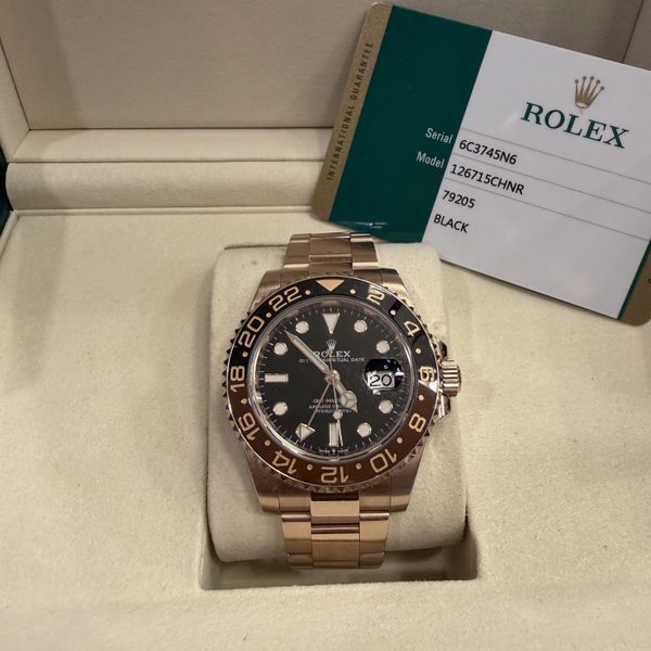 FS 18k Rolex GMT Master II 126715CHNR Root Beer
