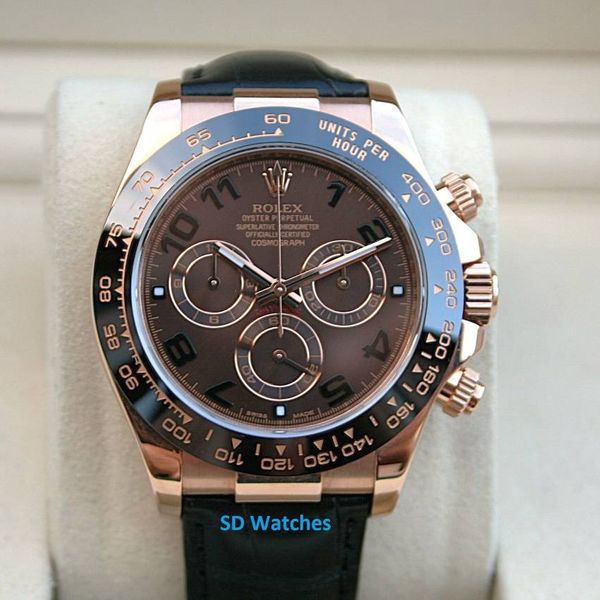FS: ROLEX 116515 DAYTONA WATCH ROSE GOLD CHOCOLATE ARABIC D…