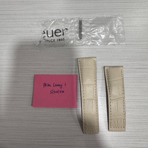 [WTS] Genuine Tag Heuer Cream Crocodile Leather Watch Strap…