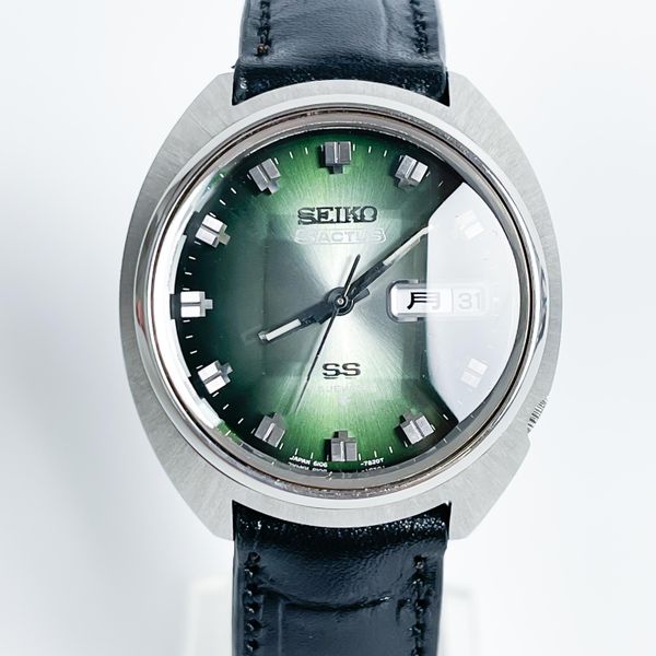 [WTS] Seiko 5 Actus 6106-7600 Sunburst Green Dial Faceted C…