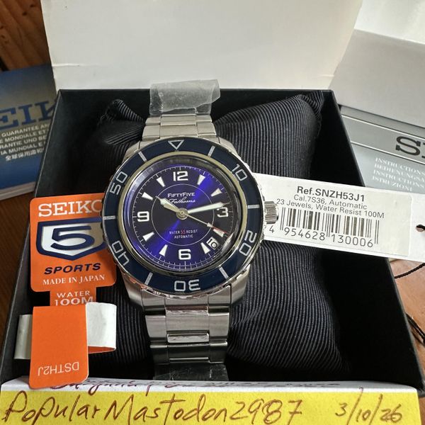 [WTS] Seiko 5 - SNZH53J1 Fifty Five Fathoms - full kit (CON…
