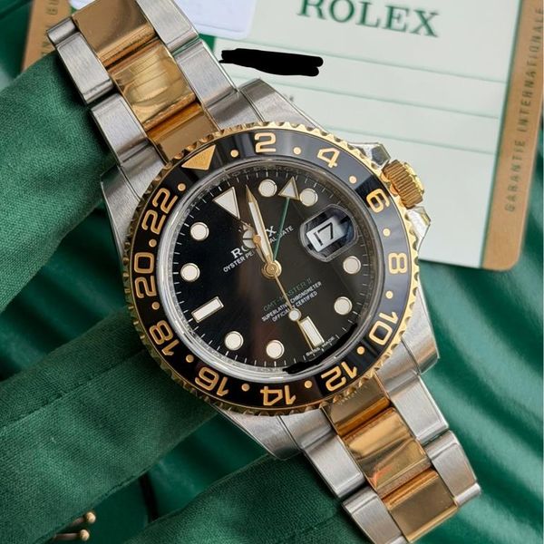 FSOT: 2017 Rolex Gmt Master II Two Tone Yellow Gold 116713LN