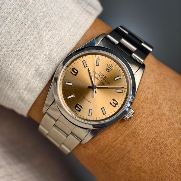 [WTS] Rolex Oyster Perpetual Air-King 14000 Salmon 3/6/9 Di…