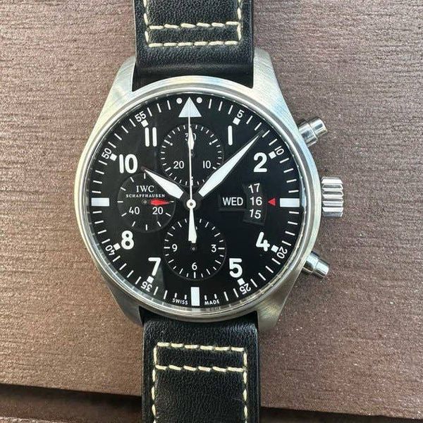 FS: IWC Pilot Chronograph Black Dial IW377701