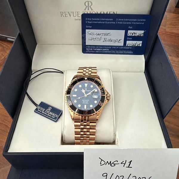 [WTS] Like New and Unworn Revue Thommen Diver 42mm Rose Gol…