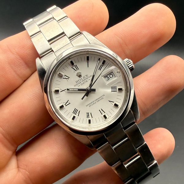 [WTS] Rolex Date 15000 White Roman R Serial Watch Only 3,50…