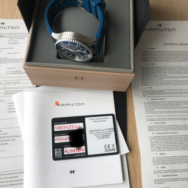 [Vends] Hamilton scuba bleue 40mm