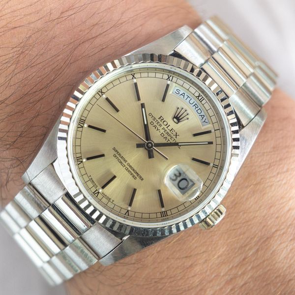 [WTS] 1989 Rolex Day-Date Ref. 18239 | Silver Dial | 18K Wh…