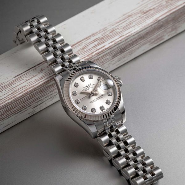 FS: Rolex Lady-Datejust 26 Silver Diamonds 179174