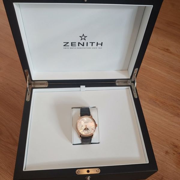 Zenith Elite Moonphase 18 kt Roségold 36mm neu