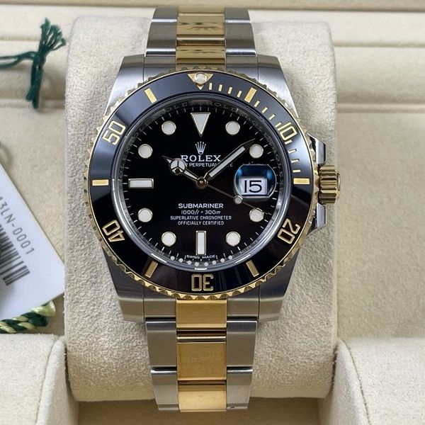 FS: Rolex Submariner 116613 LN Two-tone Yellow Gold Black D…