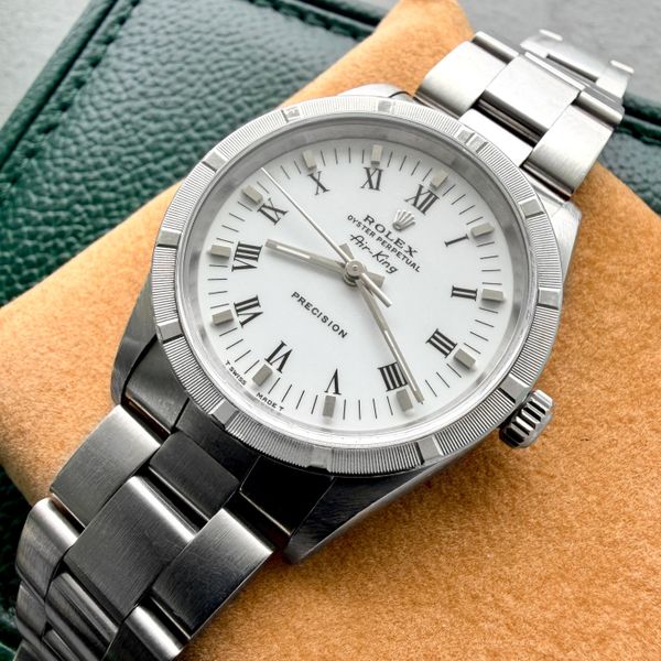 [WTS] 1998 Rolex Air King Oyster Bracelet 14010 white dial …