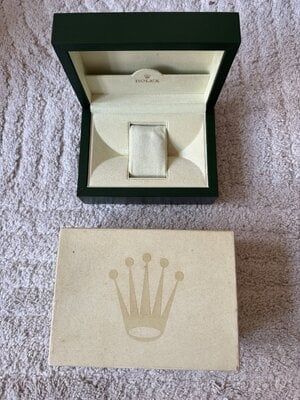 Rolex box, tag och Explorer manual