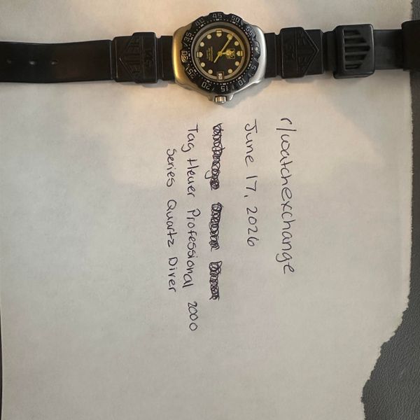 [WTS] Vintage TAG Heuer Professional 2000 Quartz Diver — $2…