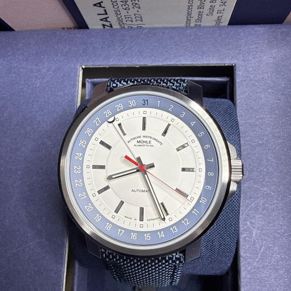 Mühle Glashütte 29er Zeigerdatum ref M1-25-32-CB Used, but …