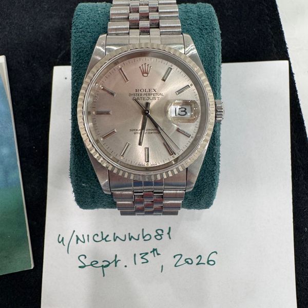 [WTS] Rolex datejust 16234 silver $6,250
