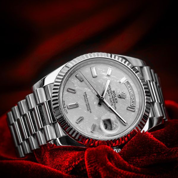 [WTS] Rolex Day-Date 40 Platinum Meteorite Diamond Dial Box…
