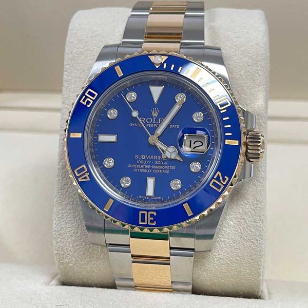 [WTS] Rolex Submariner TT SS/18k Bluesy Diamond Dial 116613…