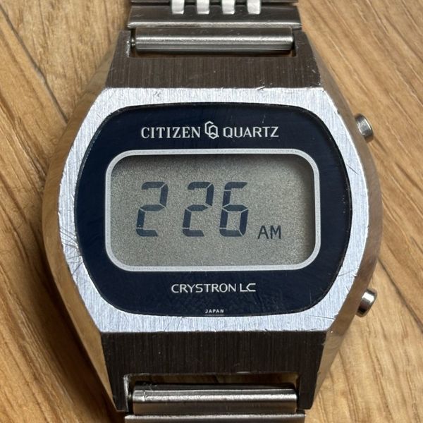 Citizen Quartz Crystron LC Digitaluhr, Vintage