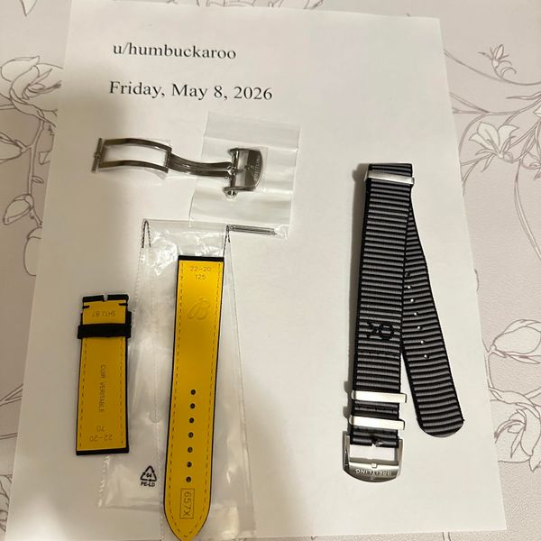 [WTS] Genuine Breitling straps - One Ref. 657X Anthracite/l…