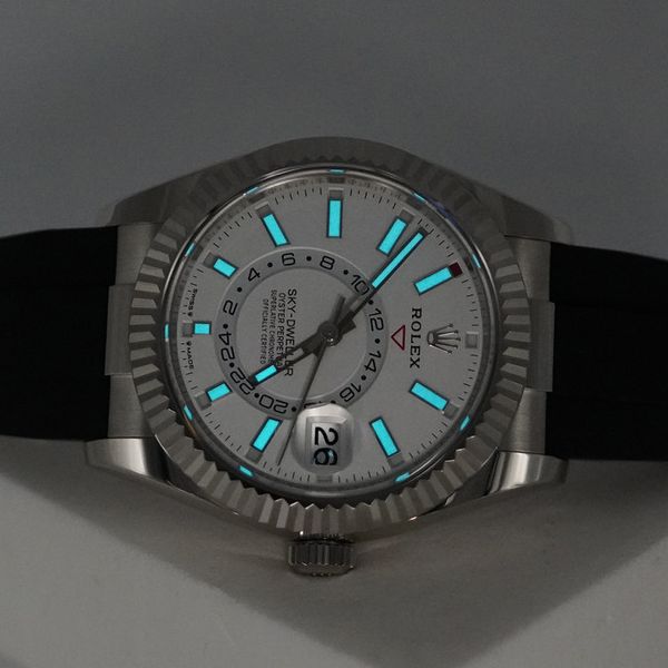FSOT: Rolex 336239 SKY-DWELLER 18K WHITE GOLD WHITE DIAL OY…