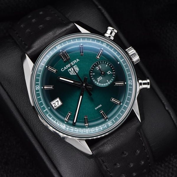 [WTS] Tag Heuer Carrera Chronograph 39mm Glassbox Green Dia…