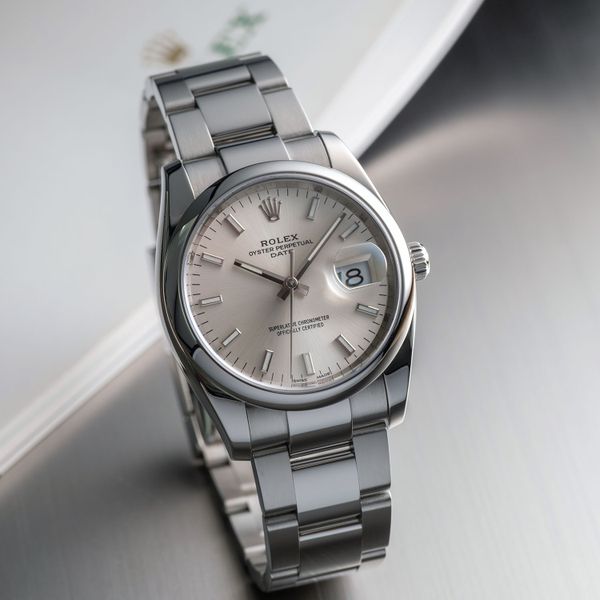 FS: Rolex Oyster Perpetual Date 34 Silver 115200-0006