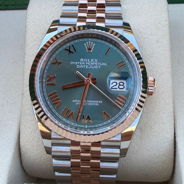 FS:Rolex Datejust ref.126231 Everose Gold Green Jubillee 36…
