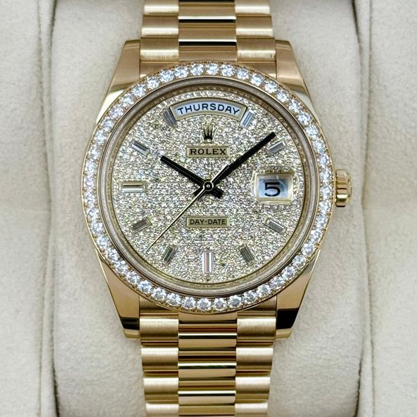 FSOT:2024 Rolex Day-Date 40mm 228348RBR Diamond Paved Dial