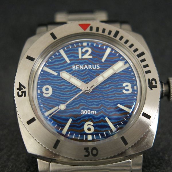 Benarus Vintage Moray Damast 42mm