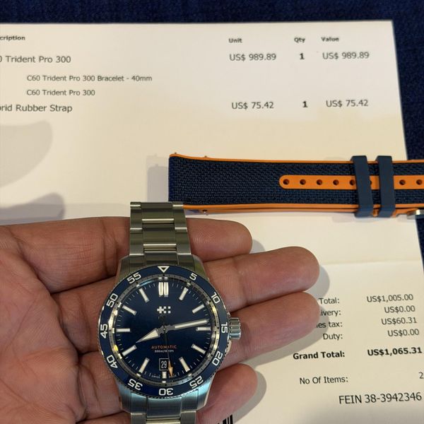 [WTS] Christopher Ward Trident Pro 300 - 40mm blue 🔥