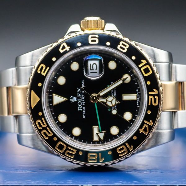 Rolex GMT Two-tone. 116713LN. Complete. DISCONTINUED!!