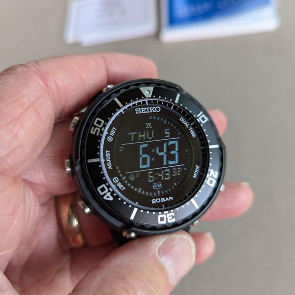 SOLD!!!: Seiko SBEP001 Fieldmaster Digital Solar $200.00