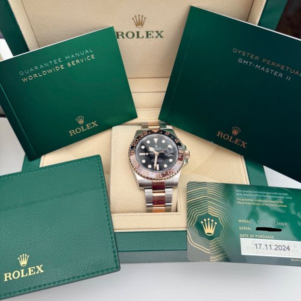 Rolex GMT Master Rootbeer 126711 CHNR Fullset aus 2024