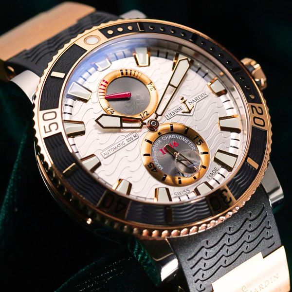 FSOT: Ulysse Nardin Maxi Marine Diver Silver Wave Dial Blac…