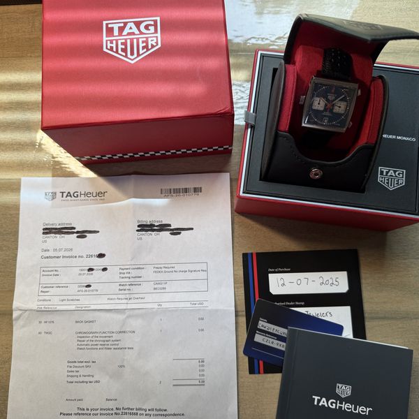 MINT Full Kit Tag Heuer Monaco CAW211P Warranty through 12/…