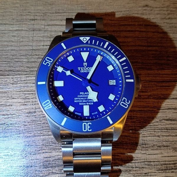 Full Kit rarely worn Tudor Pelagos Blue with AD Warranty da…