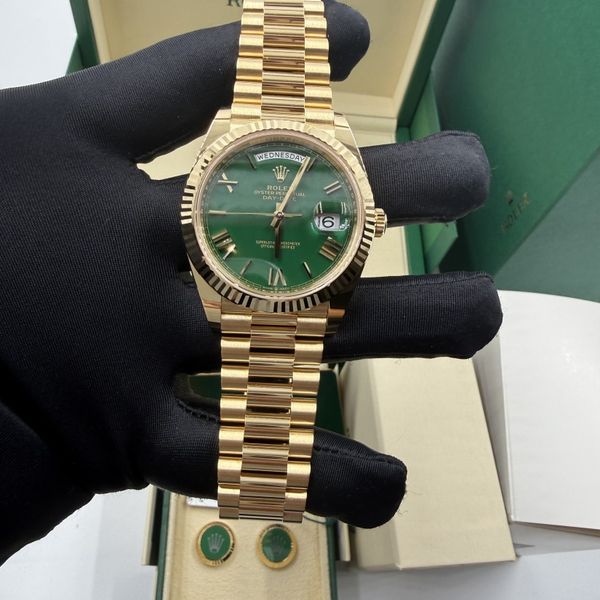 FS: Rolex 228238 DD40 “Money Green“  With Matching Cufflink…