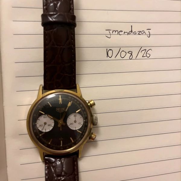[WTS] Vintage 1960s Heuer Black "Reverse Panda" Dial Chrono…