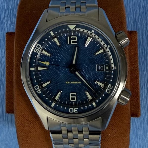 Zelos Helmsman 3 Stainless Steel 40mm Blue Titanium Dial