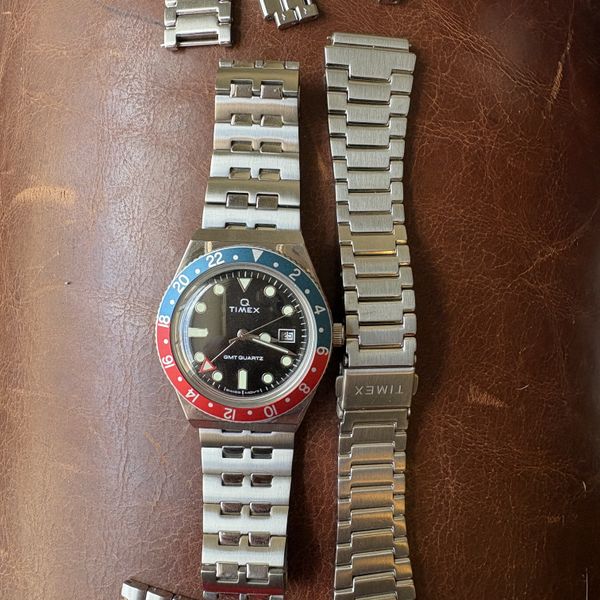 FS: Timex Q GMT Pepsi (2 bracelets)