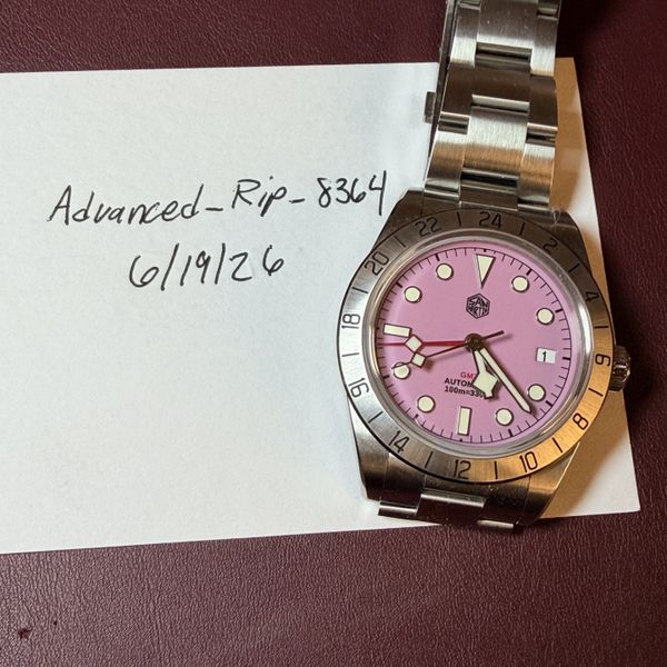 [WTS] San Martin 39mm GMT Watch-SN0054G-C2, Pink Dial
