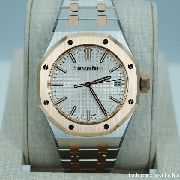 FSOT:MINT Audemars PIGUET ROYAL OAK 15550SR ROSE GOLD STEEL…