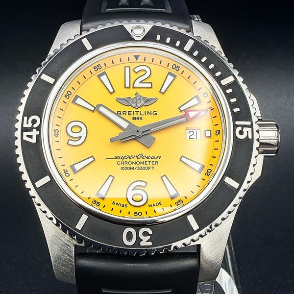 Breitling Superocean Automatic 44 A17367021I1S1 Yellow Dial…
