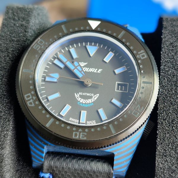 FS: Limited Edition Squale 60 Atmos T-183 Carbon Blue, Swis…